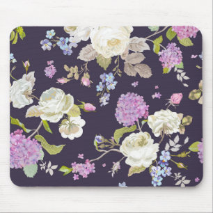 Pretty Flowers Floral Mouse Pad