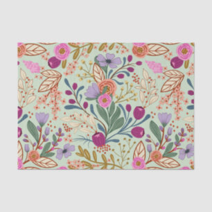 Pretty flowers in bright colours  tissue paper