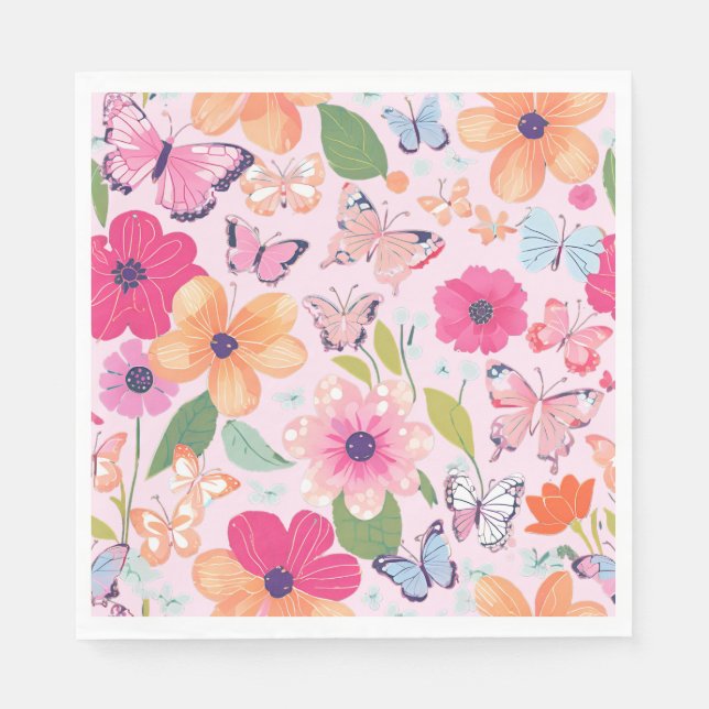 Pretty Flowers Napkin, Perfect for Summer Napkin (Front)