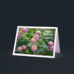 Pretty Flowers Personalized Happy Birthday Card<br><div class="desc">Beautiful flowers.  Inside message fully customizable.</div>