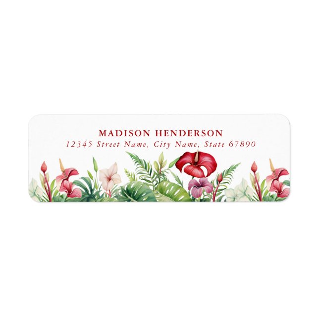 Pretty Flowers Return Address Labels (Front)