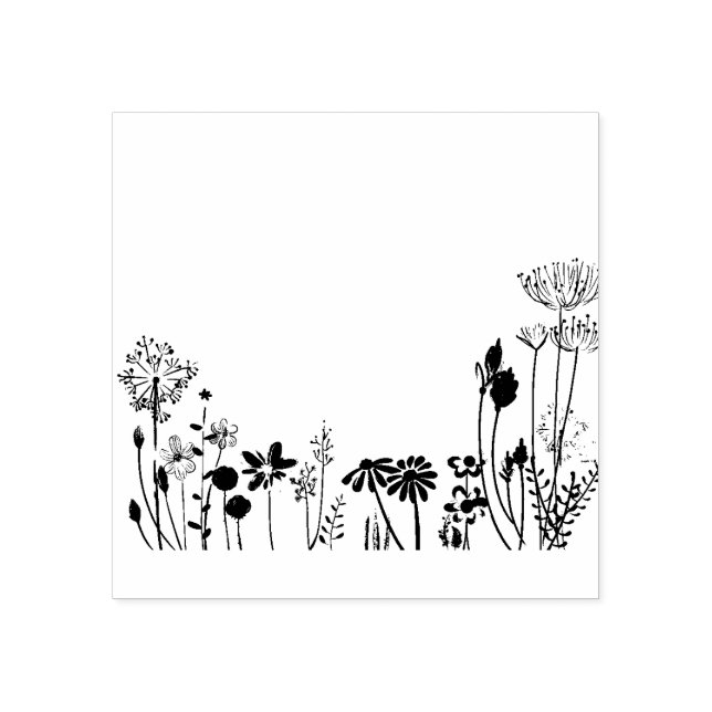 Pretty flowers Rubber Stamp (Imprint)