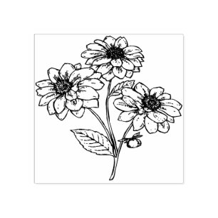 Pretty flowers Rubber Stamp