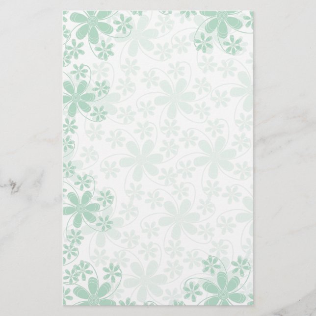 Pretty Flowers Stationery-Floral Stationery (Front)