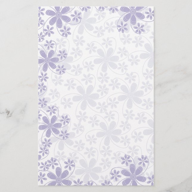 Pretty Flowers Stationery-Floral Stationery (Front)