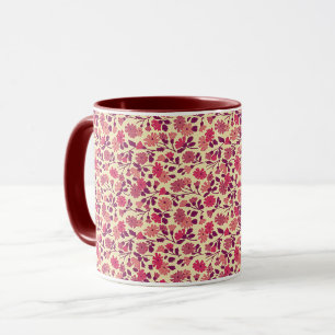 Pretty Flowers Vintage Style Floral Mug Cup 