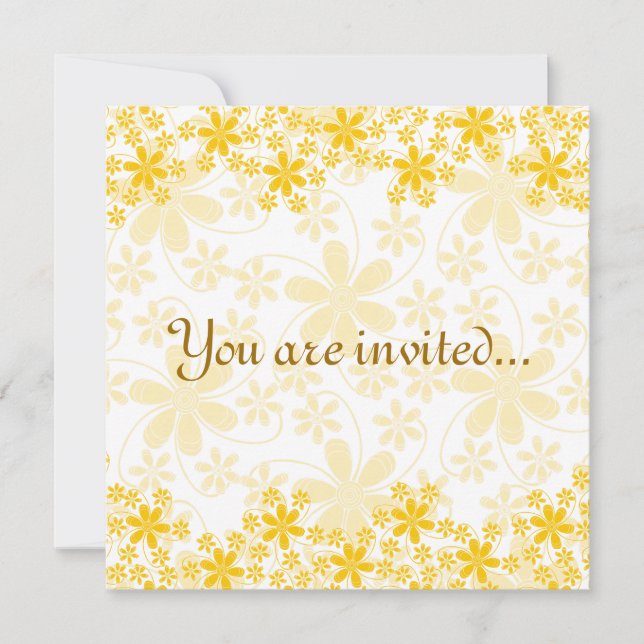 Pretty Flowers Wedding Invitations (Front)