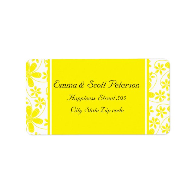 Pretty Flowers Wedding Return Address Label (Front)