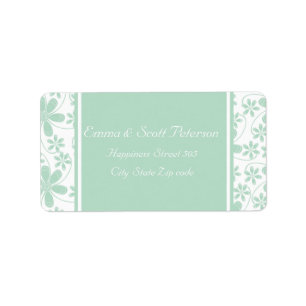 Pretty Flowers Wedding Return Address Label