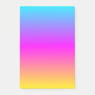 Pretty Flowing Colours Yellow Gold Pink Blue Aqua  Post-it Notes