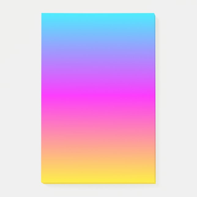 Pretty Flowing Colours Yellow Gold Pink Blue Aqua  Post-it Notes (Front)