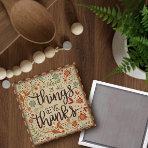 Pretty Folk Thankful Quote Inspirivity Magnet