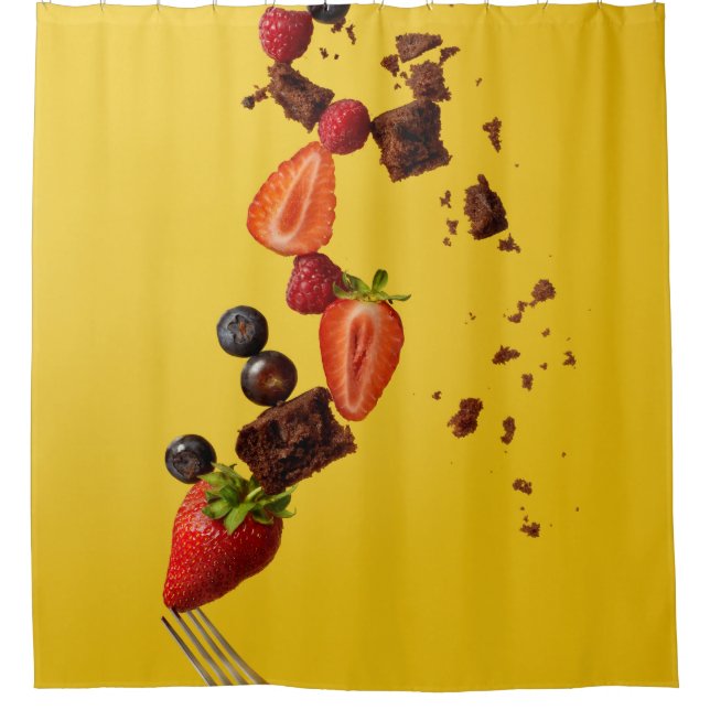 Pretty Food Shower Curtain (Front)