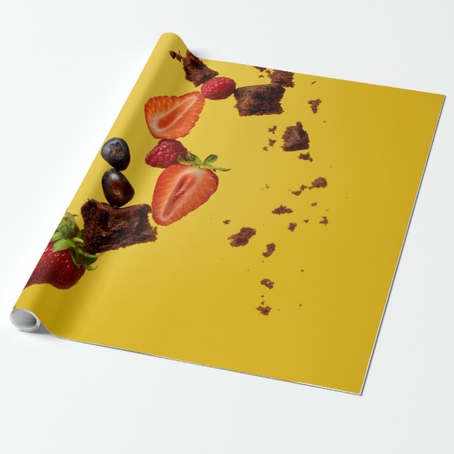 Pretty Food Wrapping Paper (Unrolled)