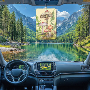 Pretty Forest Mushrooms Ferns  Car Air Freshener