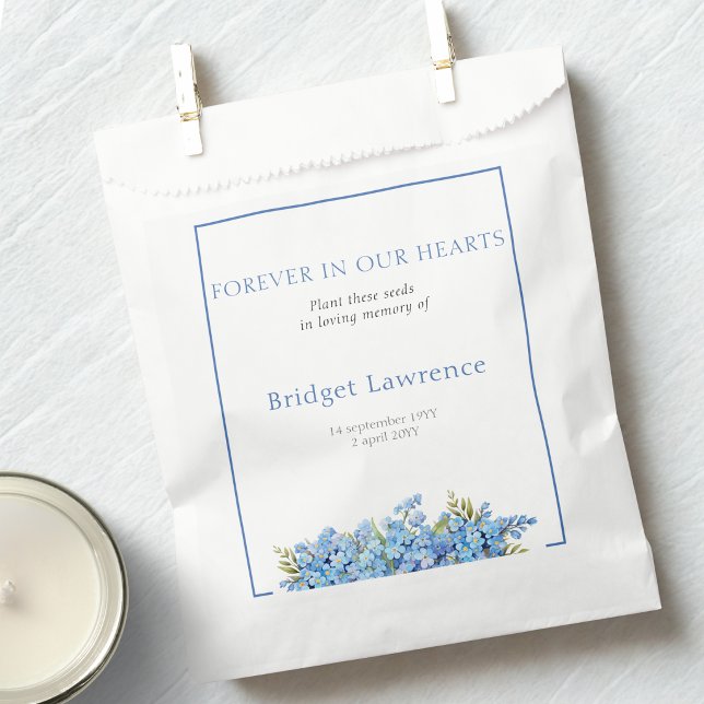 Pretty Forget-me-nots Funeral Seed Packet Favour Bags (Creator Uploaded)