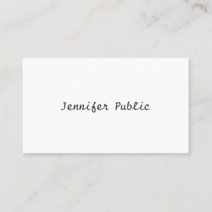 Pretty Freehand Script Minimalist Modern Trendy Business Card