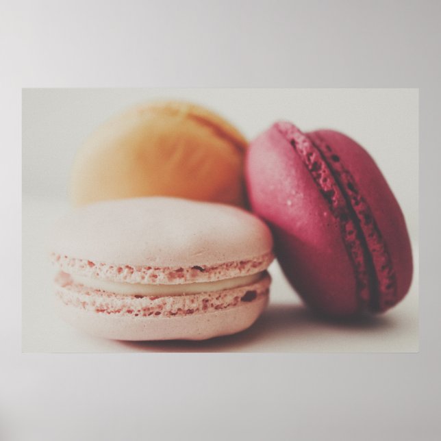 Pretty French Macaron Poster (Front)
