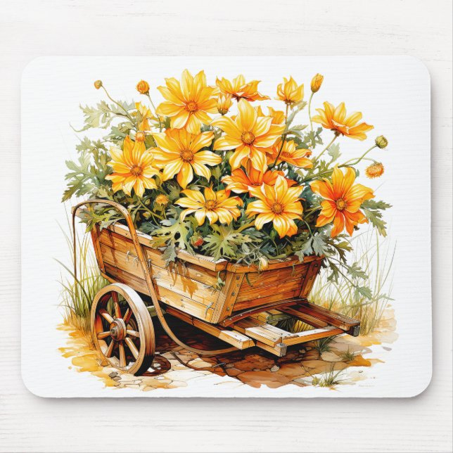 Pretty Fresh Flowers Mouse Mat (Front)