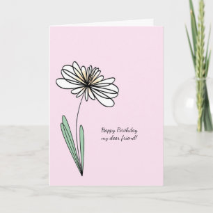 Pretty Friend Birthday Card