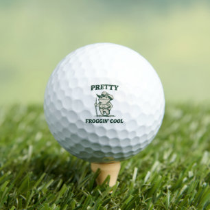 Pretty Froggin Cool Frog Toad Meme Lovers Vintage Golf Balls