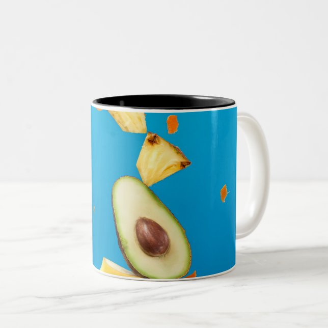 Pretty Fruits Two-Tone Coffee Mug (Front Right)
