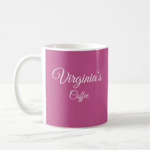 Pretty Fuchsia Personalised Coffee Mug