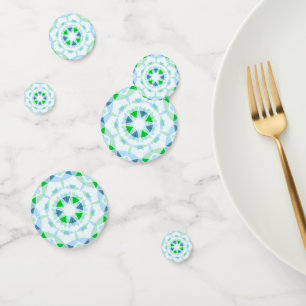 Pretty Fun Blue Green Birthday Party Magic Star Confetti