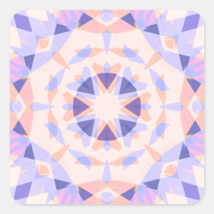 Pretty Fun Pink Purple Girl’s Birthday Magic Star Square Sticker
