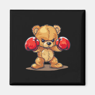 Pretty Funny Bear Costume For Boxing Lovers  Magnet