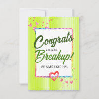 Pretty Funny Divorce or Breakup Congratulations 