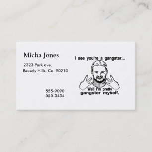 Pretty Gangster Myself Business Card