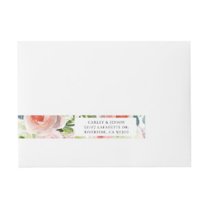 Pretty Garden Floral Address Wraparound Address Label
