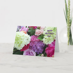 Pretty Garden Flower Bouquet Happy Mother's Day Card