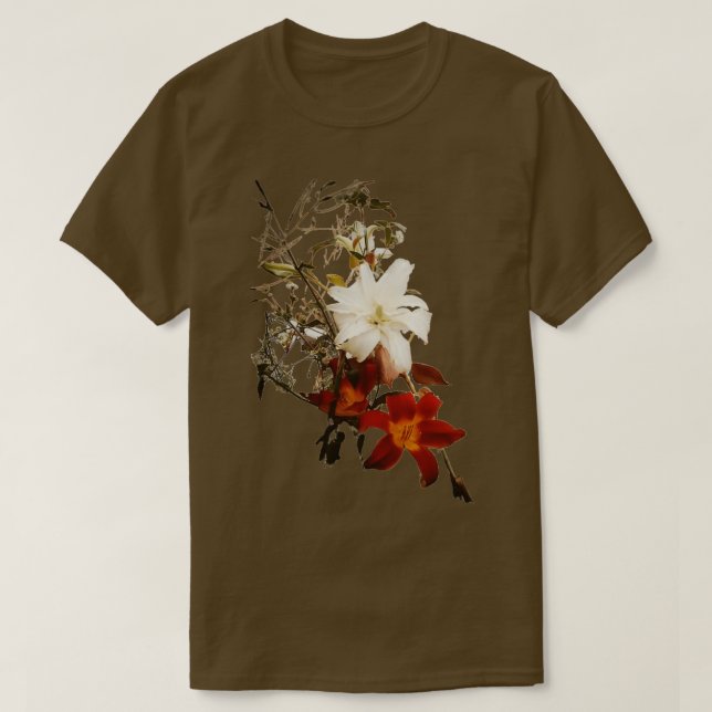 pretty garden lilies yellow version T-Shirt (Design Front)