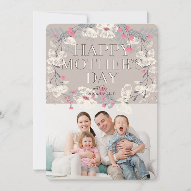 Pretty Garden Mother's Day Photo Invitation (Front)