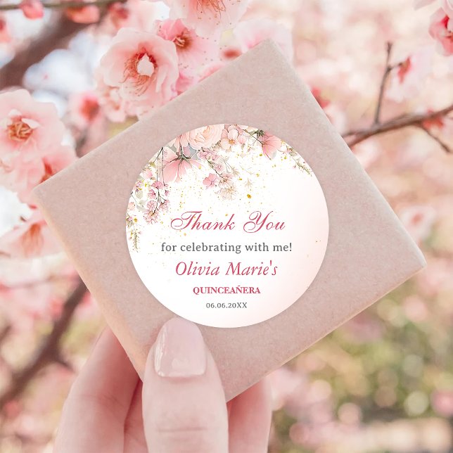 Pretty Garden Wildflowers Sweet 16  Classic Round Sticker (Creator Uploaded)