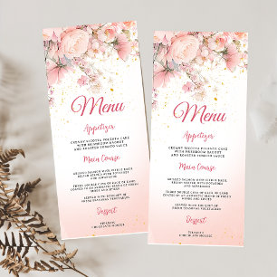 Pretty Garden Wildflowers Sweet 16  Menu
