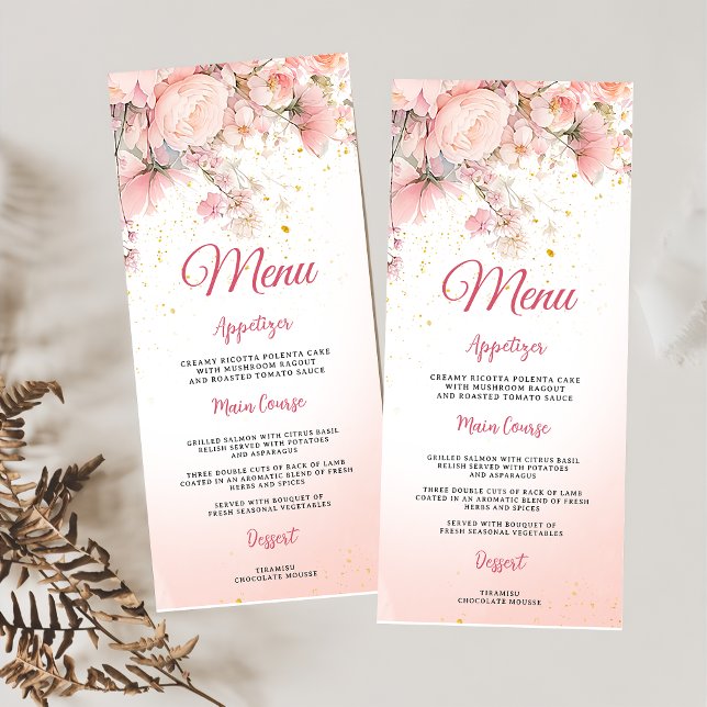 Pretty Garden Wildflowers Sweet 16  Menu (Creator Uploaded)