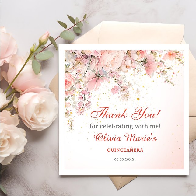 Pretty Garden Wildflowers Sweet 16  Napkin (Creator Uploaded)