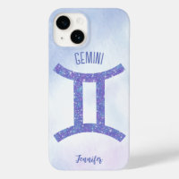 Pretty Gemini Astrology Sign Personalised Purple
