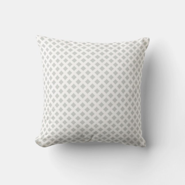 Pretty Geometric Designed Pastel Green Pink Orange Cushion (Front)