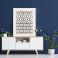 Pretty Geometric Line Work in Black and Cream