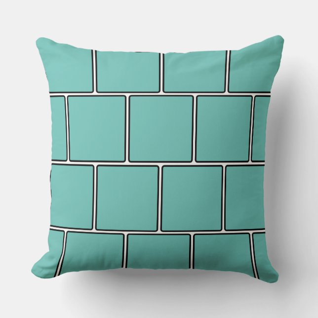 Pretty Geometric Rectangle Rounded corners Pattern Cushion (Front)
