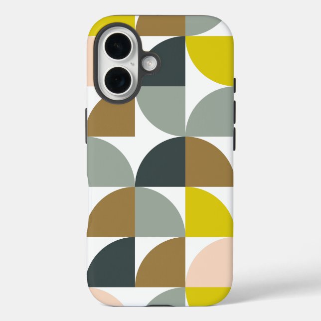 Pretty Geometric Shapes Pattern in Soft Colours Case-Mate iPhone Case (Back)