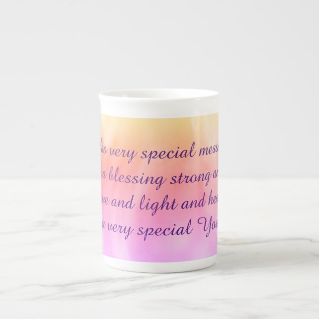 Pretty Get Well Poem Bone China Mug (Front)