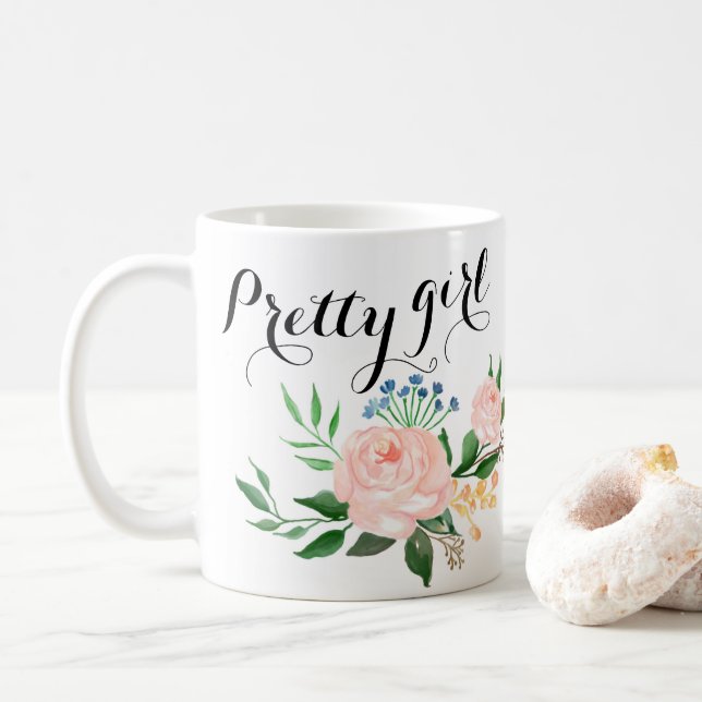 Pretty Girl Coffee Mug (With Donut)