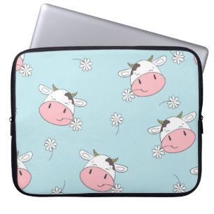 Pretty Girl Flowers: Hand-Drawn Vintage Laptop Sleeve