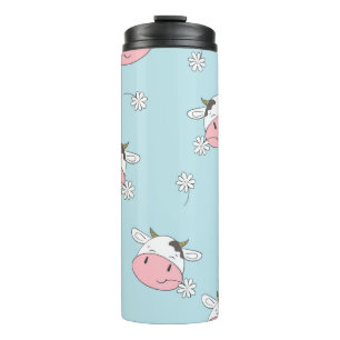 Pretty Girl Flowers: Hand-Drawn Vintage Thermal Tumbler