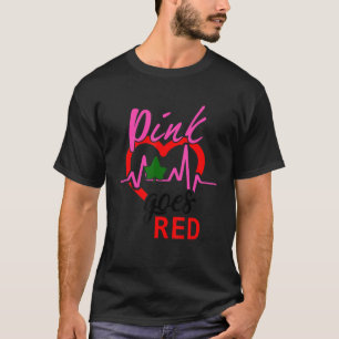 Pretty Girl In Red Heart Aka Pink Goes Red For Hea T-Shirt